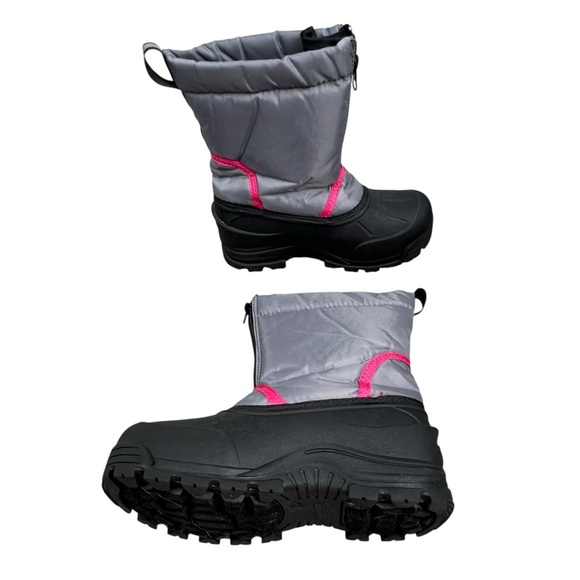 3M Thinsulate Northside Gray and Pink Kids Rain & Snow Boots - Picture 4 of 14